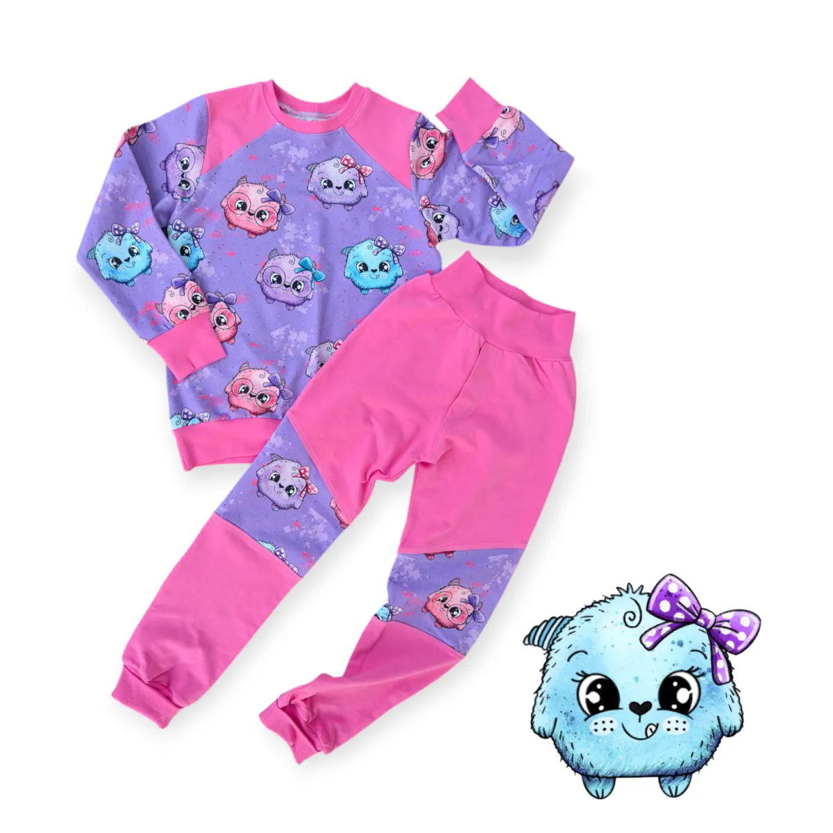 Sett str 134 - søte pelsdotter 