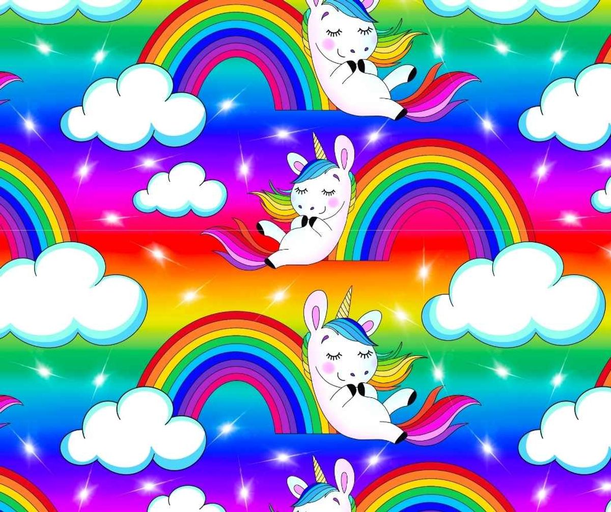 Regnbuedrømmer - Jersey - Metervare