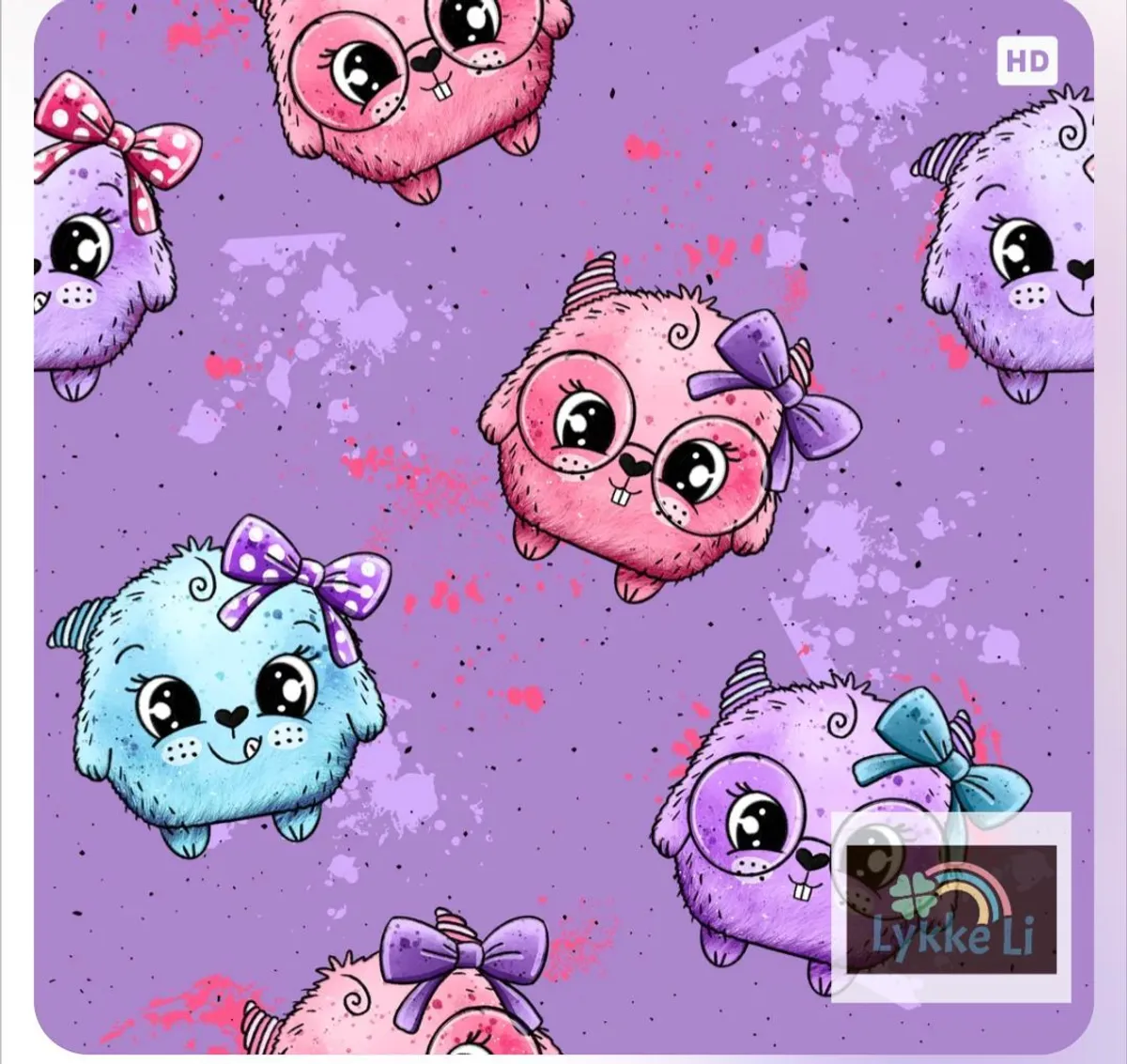 Søte pelsdotter - French Terry - Metervare