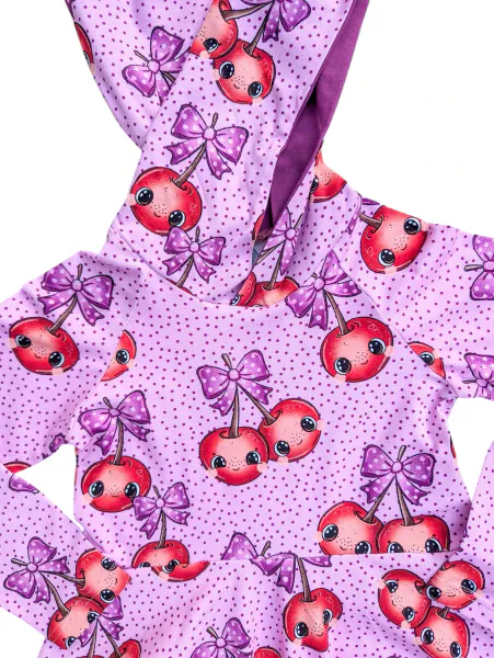 Hovedbilde Kjole med hette - Berry Cute 🍒