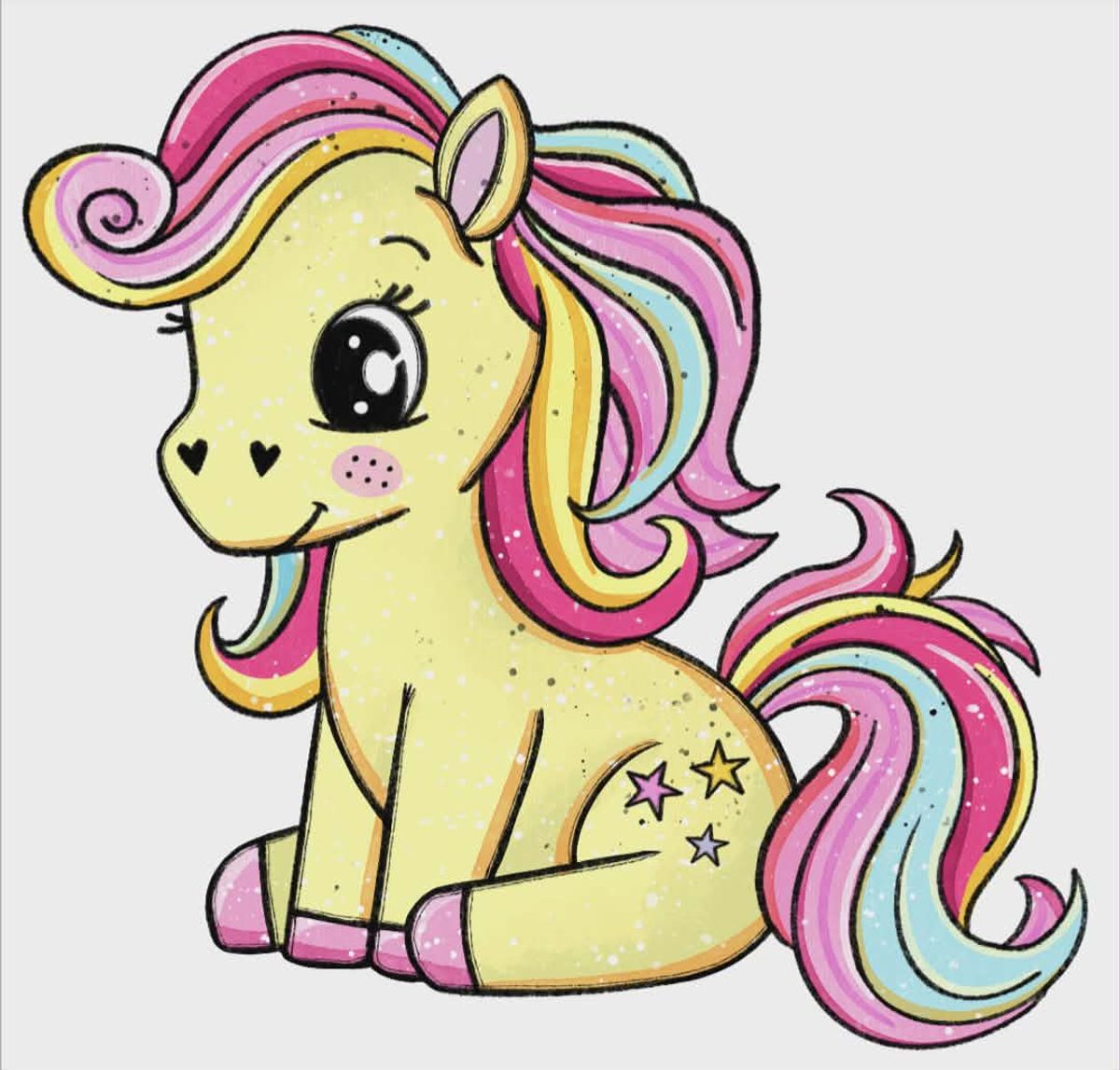 Gul Polly Ponni - DTF strykemerke